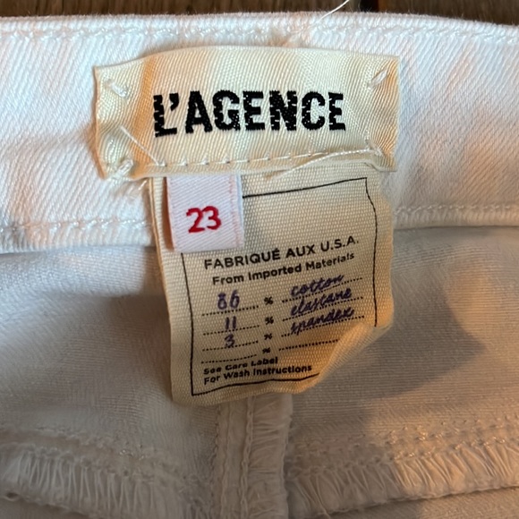 L'AGENCE Marguerite High Rise Skinny in Blanc Jeans - Picture 3 of 8
